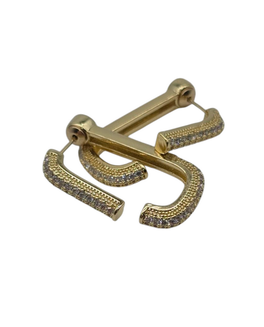 Ohrringe Duo Shine Gold