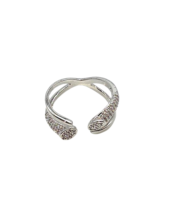 Ring Crisscross Silver