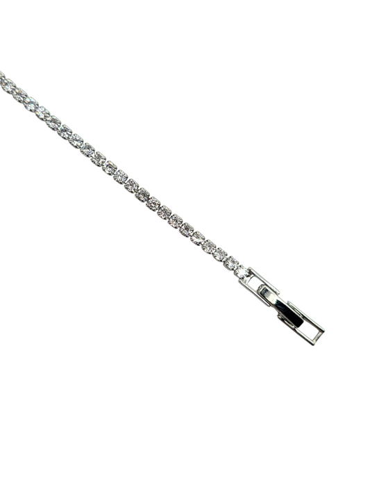 Armband Crystal Silver Flat