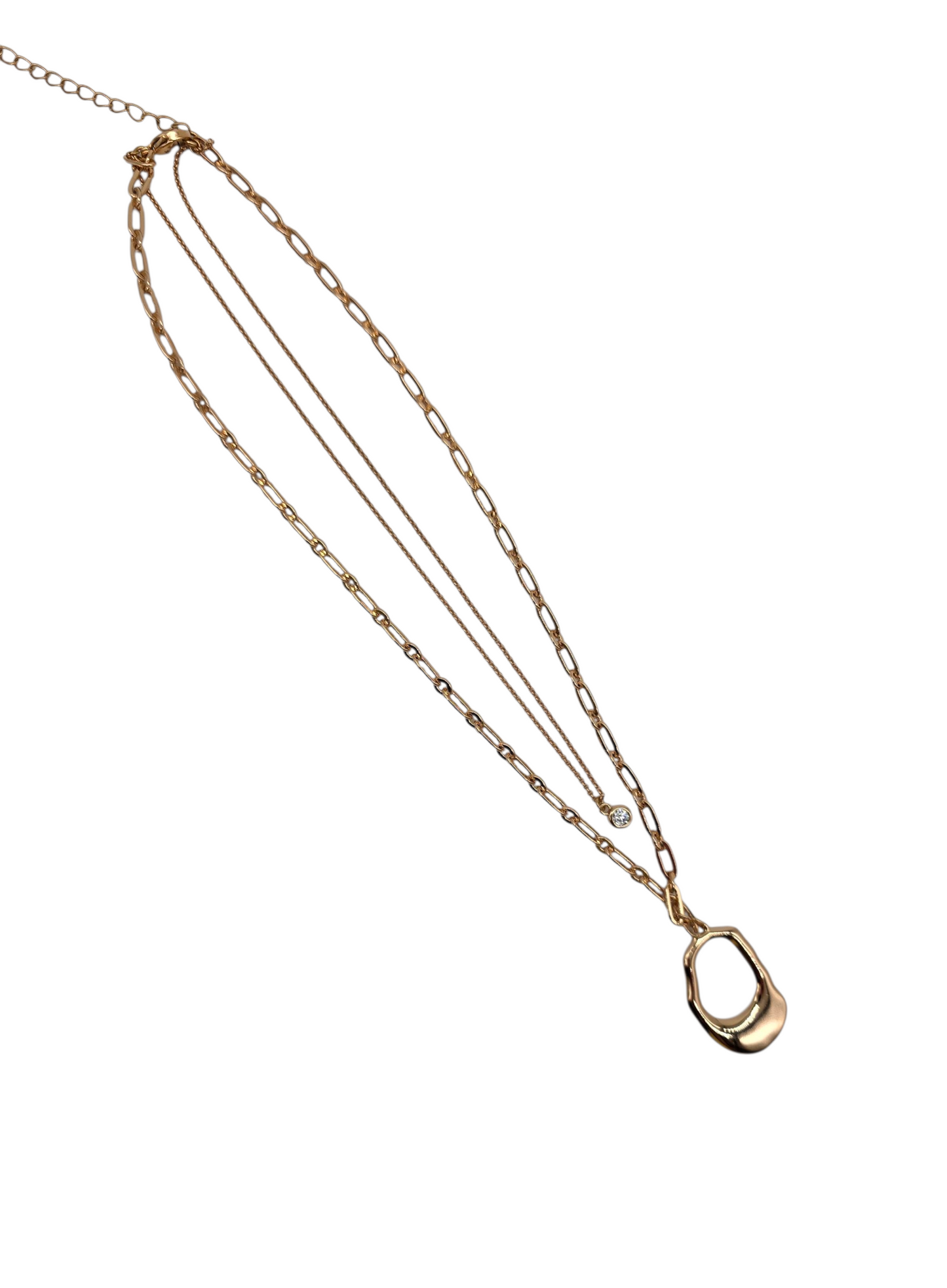 Kette Oyster Layer Goldrose