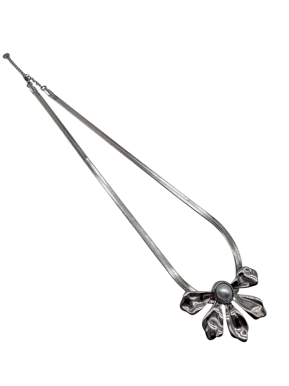 Kette Flower Pearl Silver