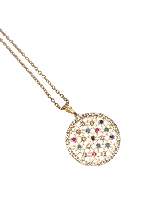 Kette Zirkoniablüte Gold