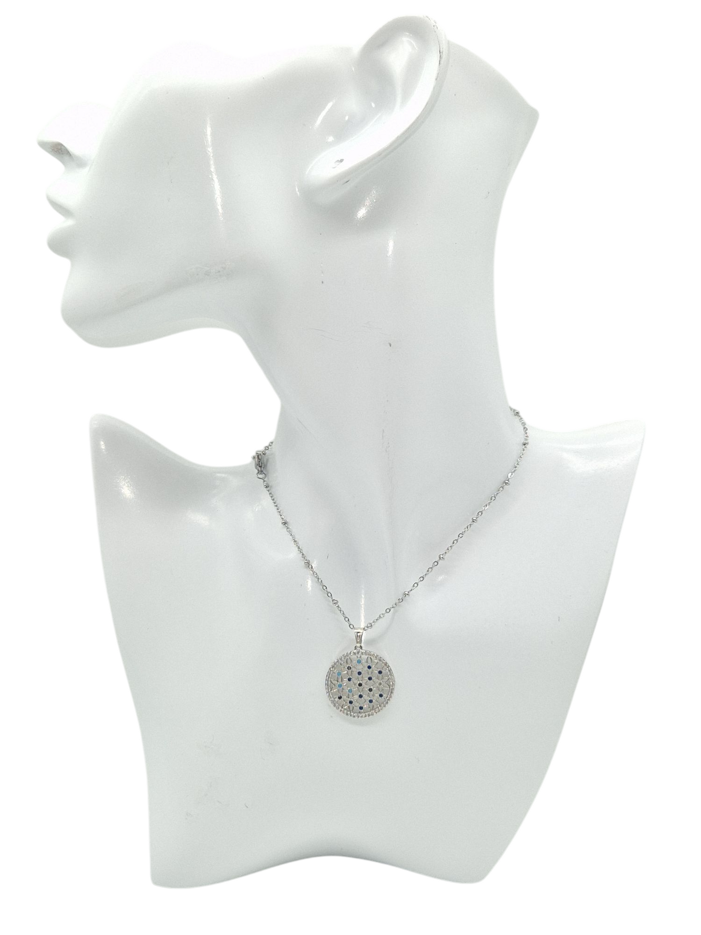 Kette Zirkoniablüte Silver