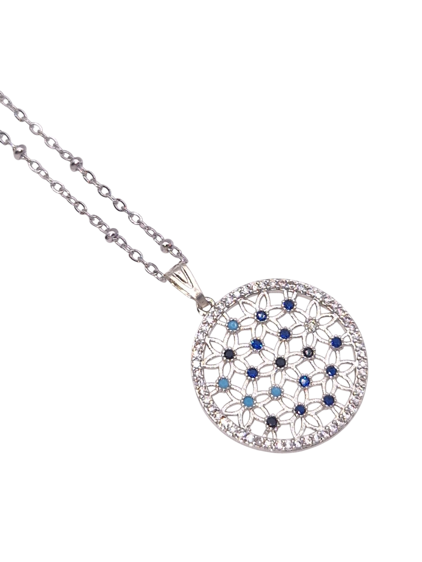 Kette Zirkoniablüte Silver