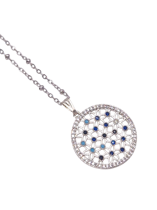 Kette Zirkoniablüte Silver