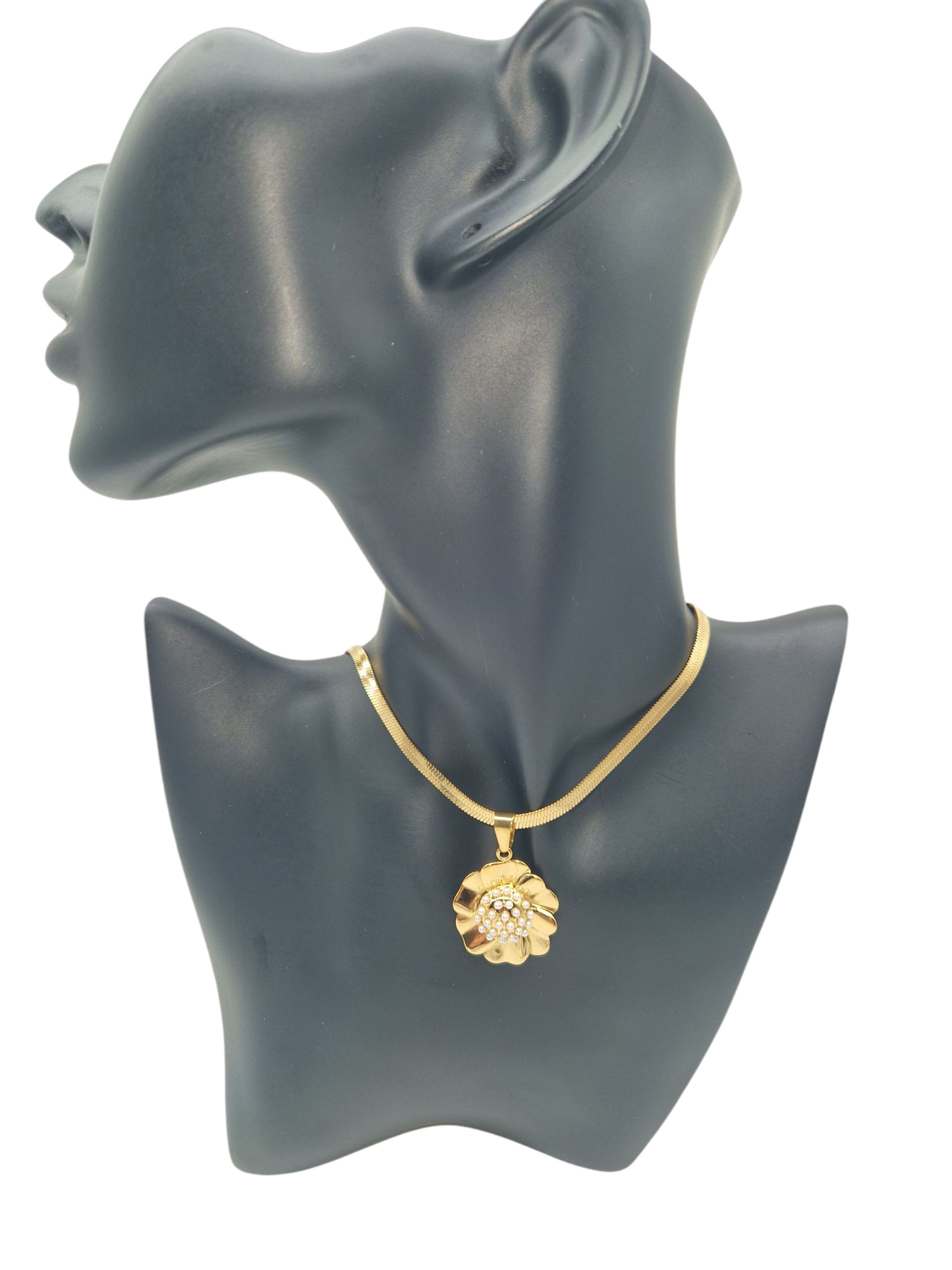Kette Perlenblume Gold
