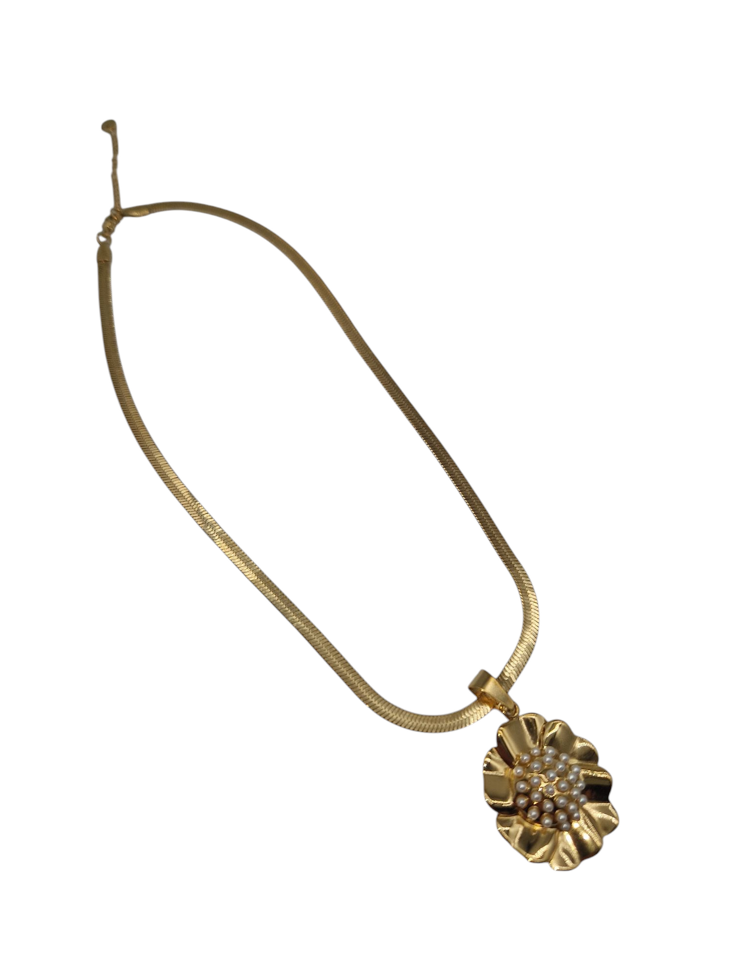 Kette Perlenblume Gold