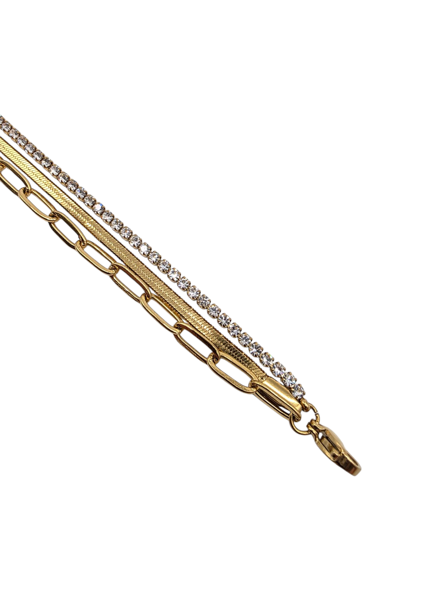 Armband Crystal Trio Gold